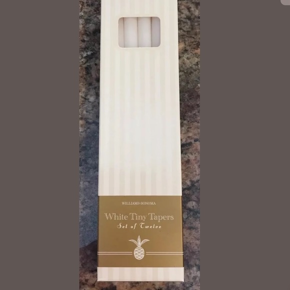 Williams-Sonoma Clear❄️Snowflake 4-pc Taper Holder Set includes candles, NWT Box - Picture 6 of 8